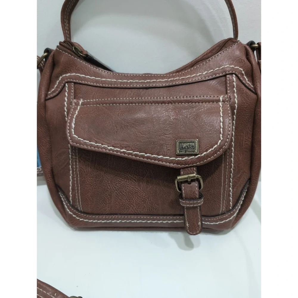 New‎ BOC Born Original Concept Vegan Leather Brown Handbag Purse Boho Hippie